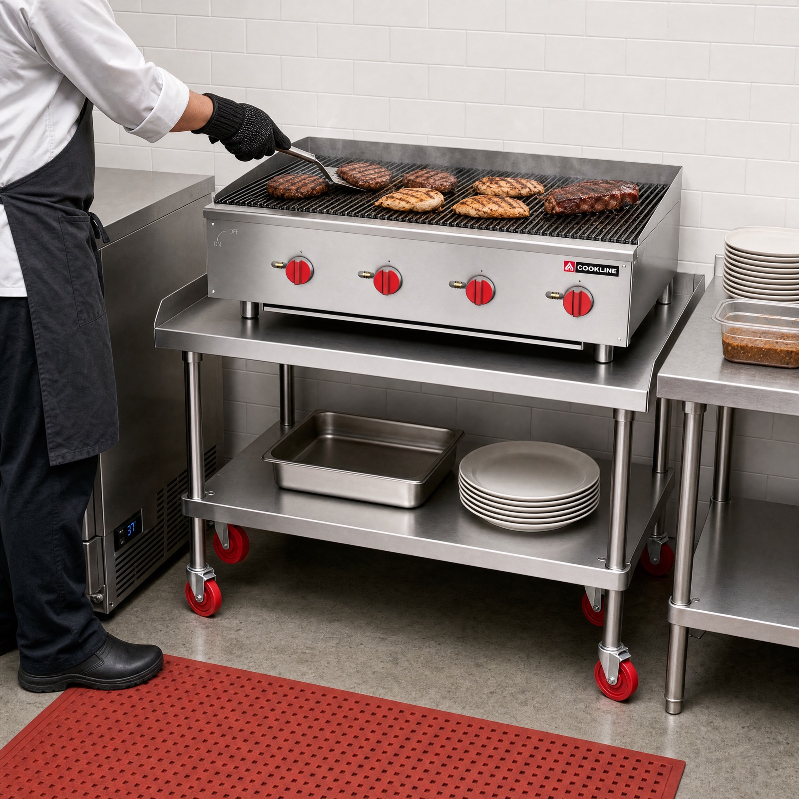 Cookline CCB48 charbroiler lifestyle render