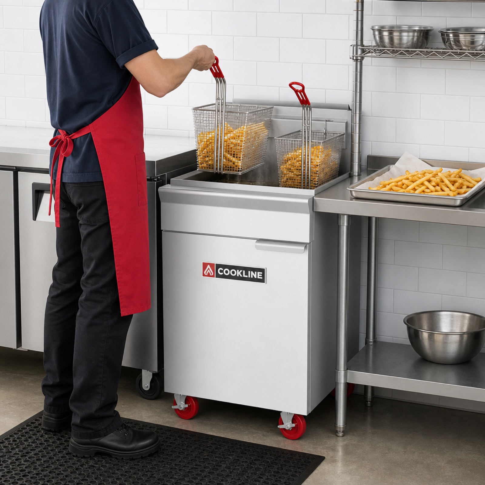 Cookline CF75 fryer lifestyle render