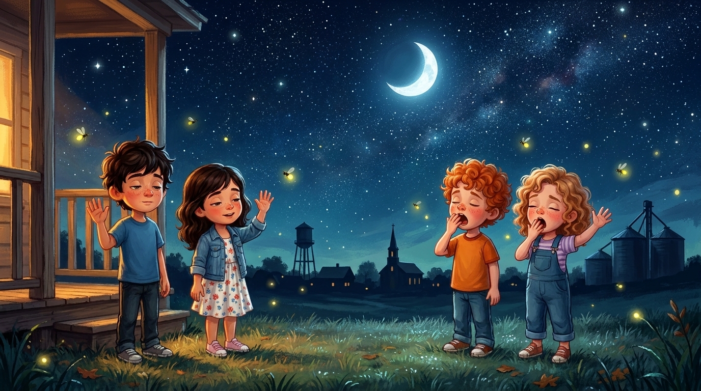 Dunlap Days children's book — goodnight illustration